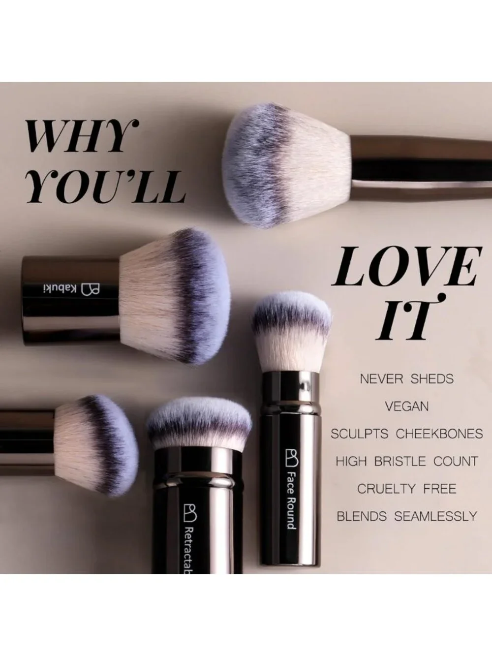 20PCS Professional Makeup Brush Set with Travel Case - Synthetic Brushes for